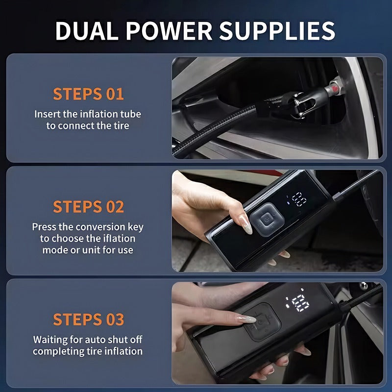 Wireless Tyre Inflator – Cordless Digital Air Compressor