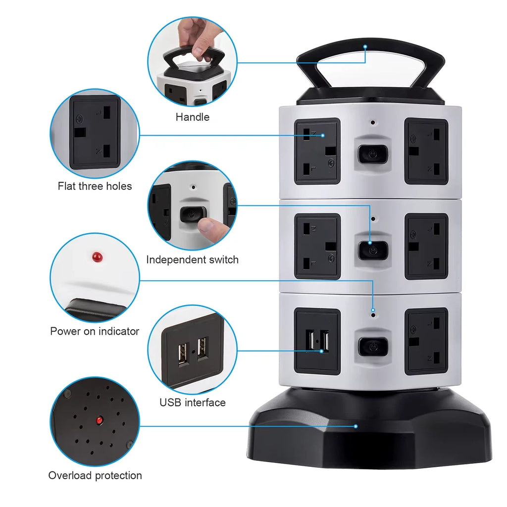 Vertical Tower Power Strip