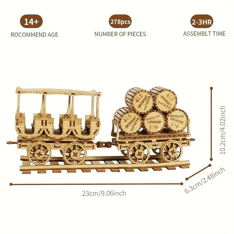 3D Wooden Wine Truck Puzzle
