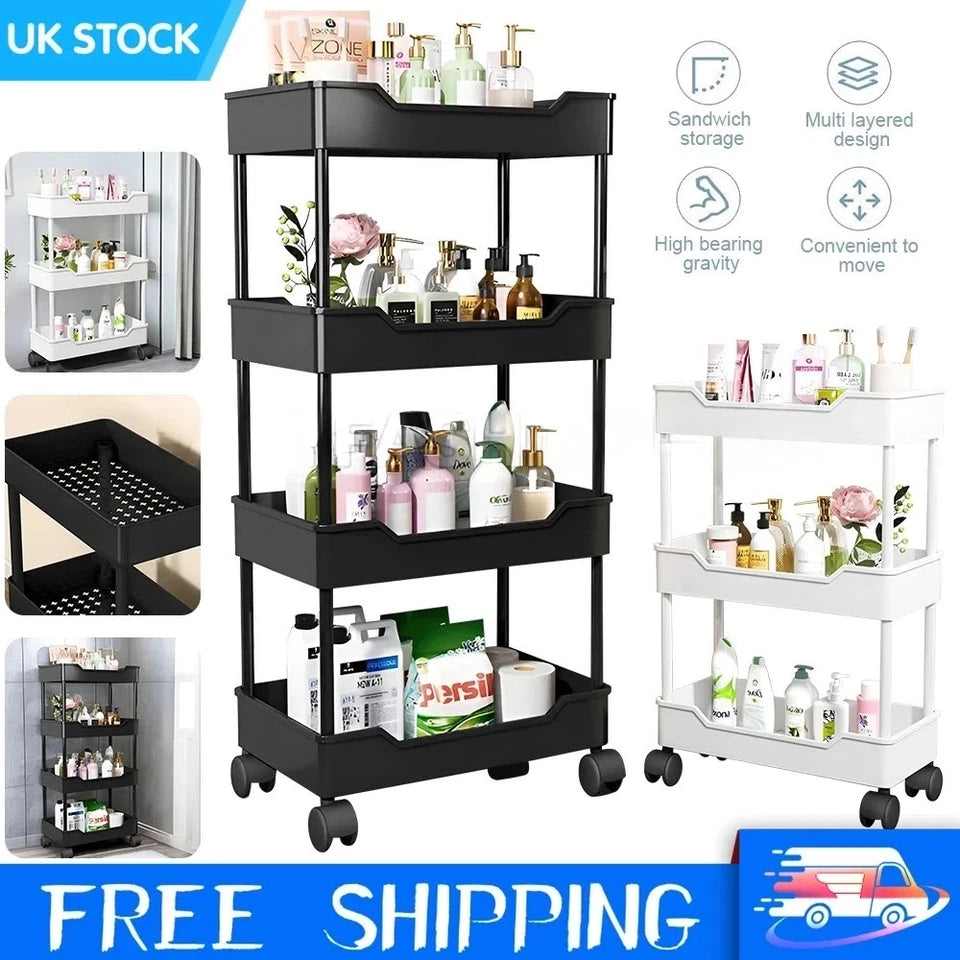 3/4 Tier Sliding Storage Trolley