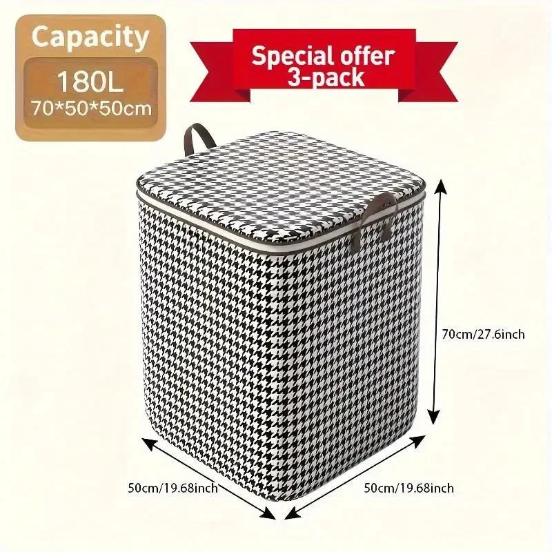 180L Houndstooth Storage Box