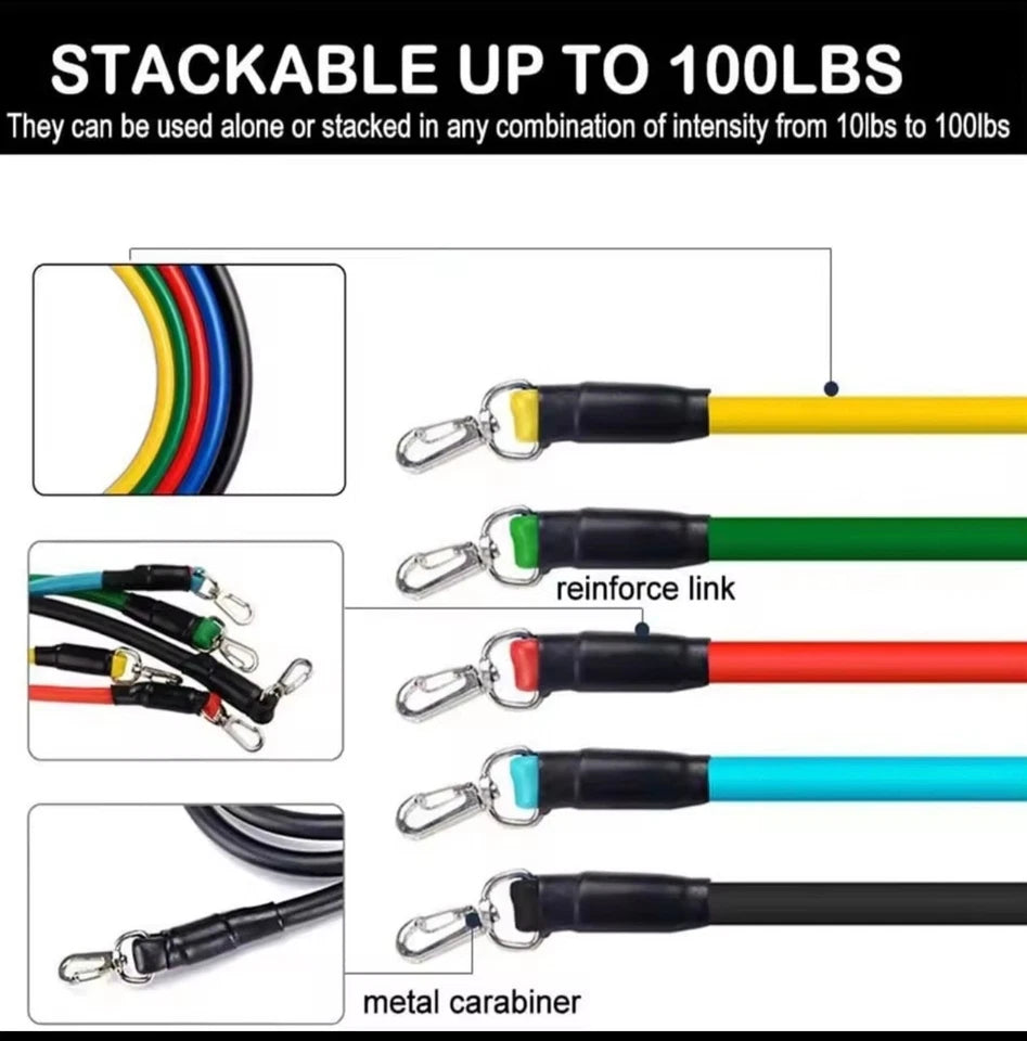 11PCS Resistance Bands Set