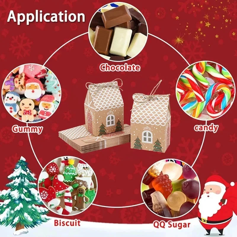 50PCS Christmas Candy Boxes