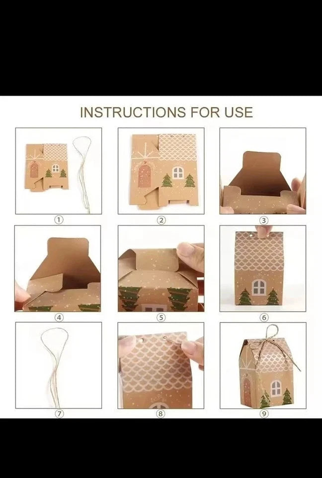 50PCS Christmas Candy Boxes