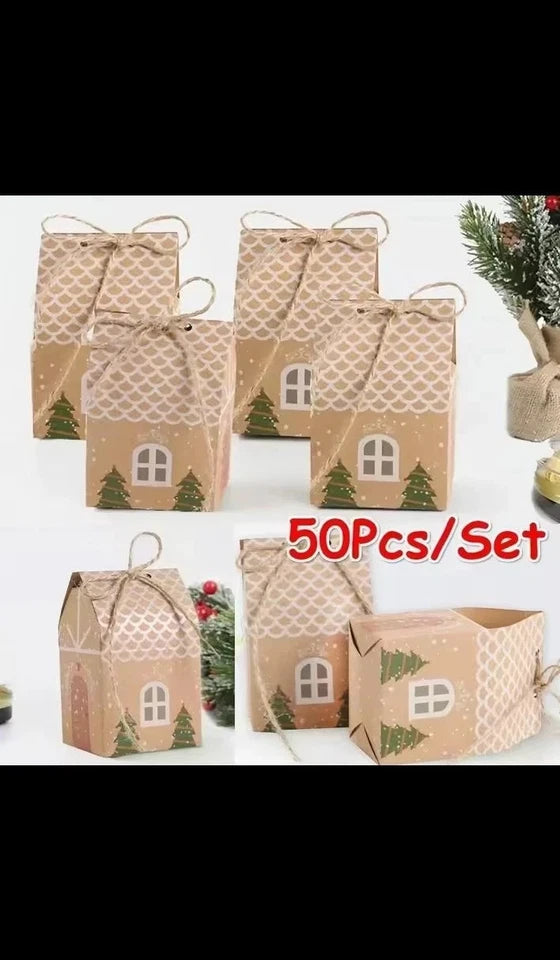 50PCS Christmas Candy Boxes