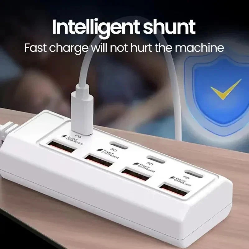 8-Port USB Fast Charging Hub