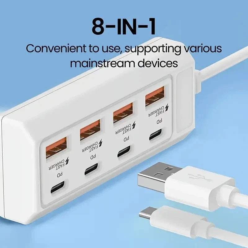 8-Port USB Fast Charging Hub