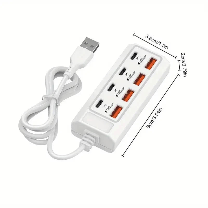 8-Port USB Fast Charging Hub