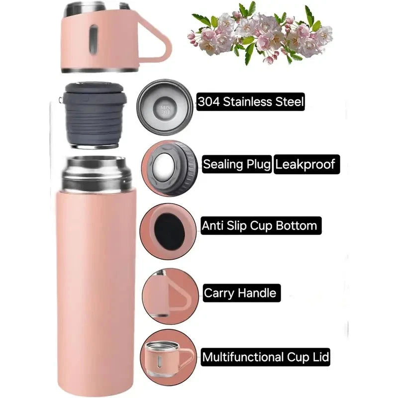 Stainless Steel Thermos Flask Set
