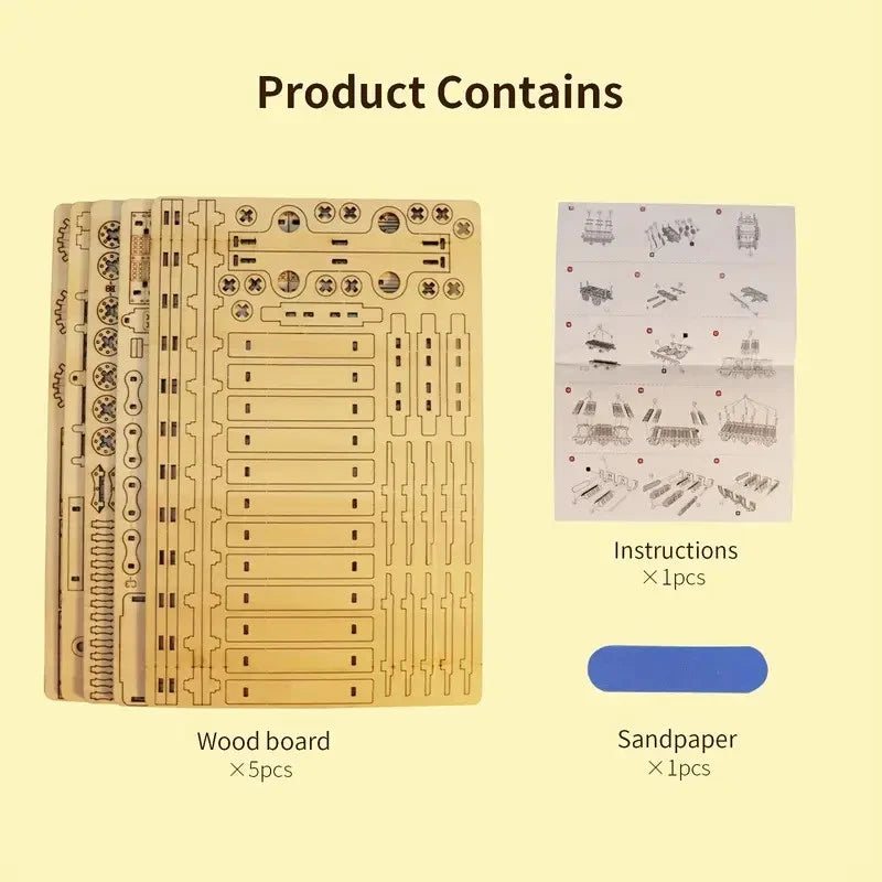 3D Wooden Wine Truck Puzzle