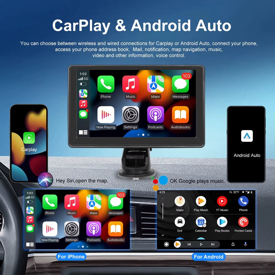 7" Wireless CarPlay MP5 Player