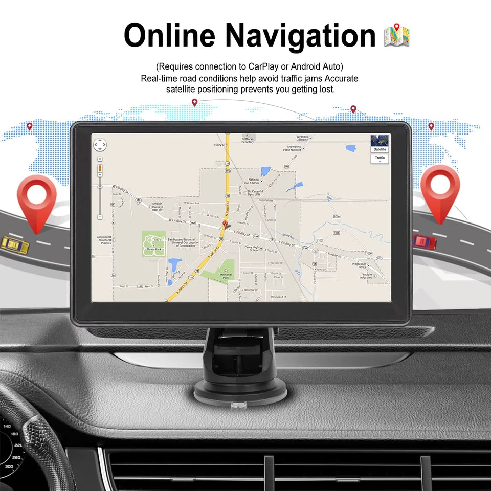 7" Wireless CarPlay MP5 Player