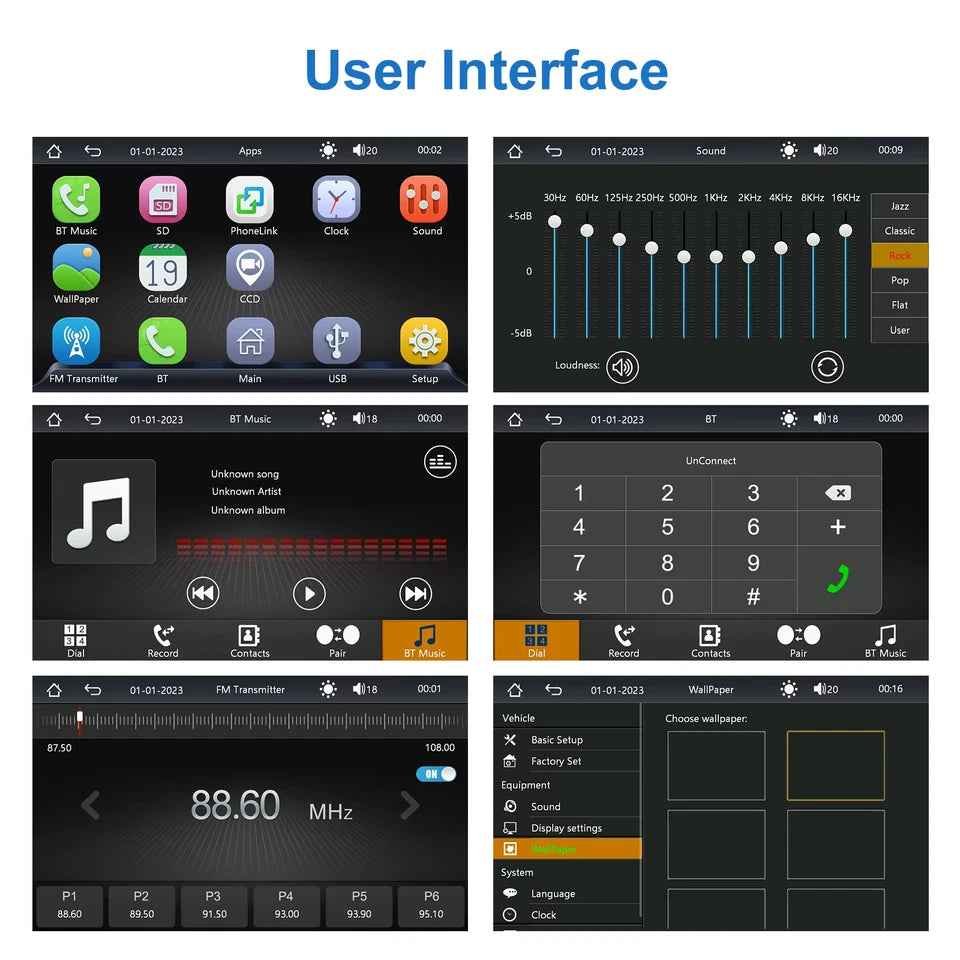7" Wireless CarPlay MP5 Player