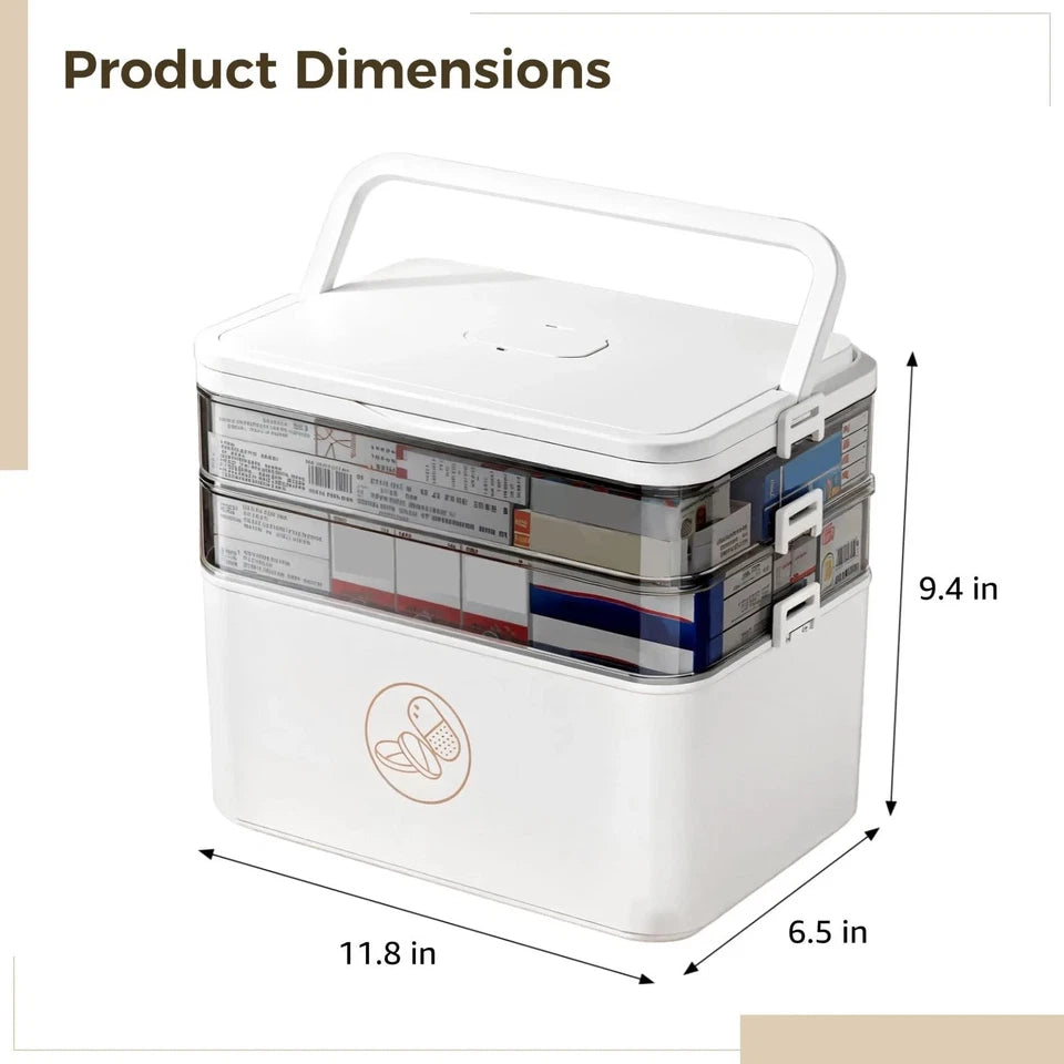 3-Layer Medicine Storage Box