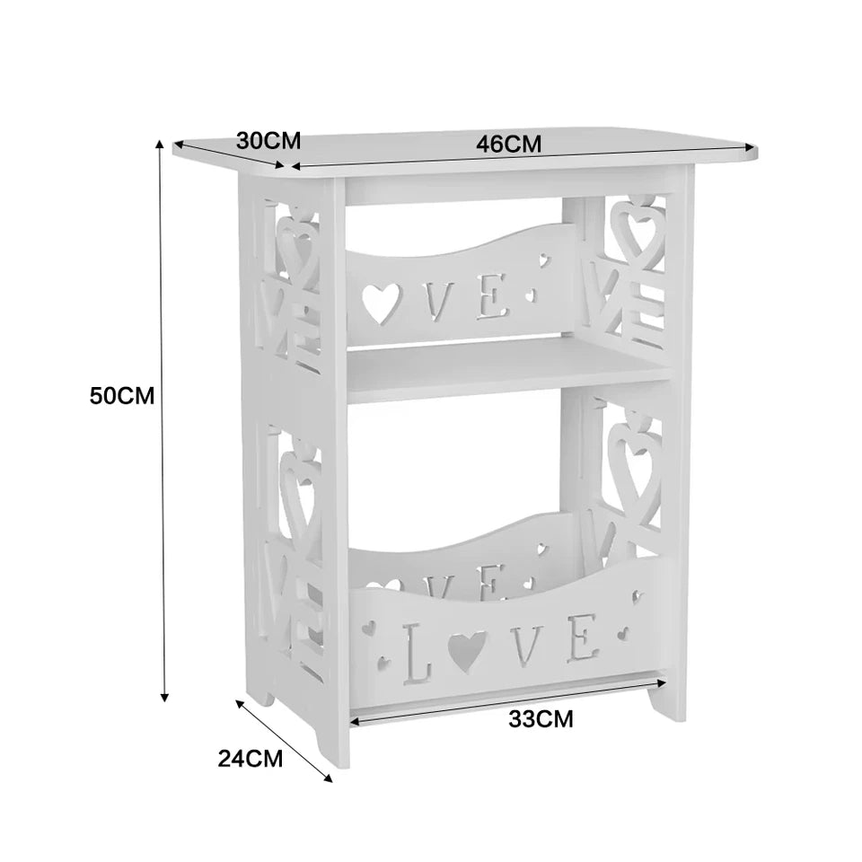 2-Tier PVC Side Table
