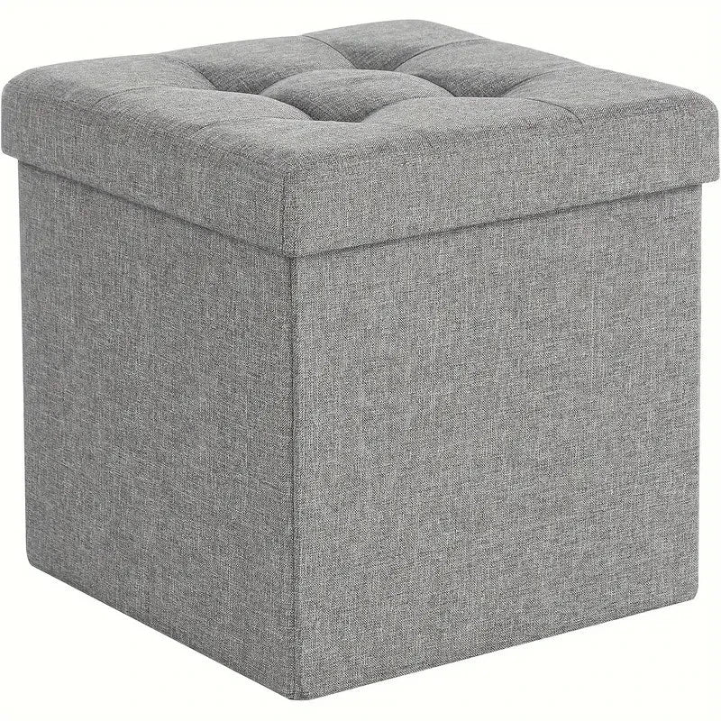 80L Foldable Storage Ottoman Bench