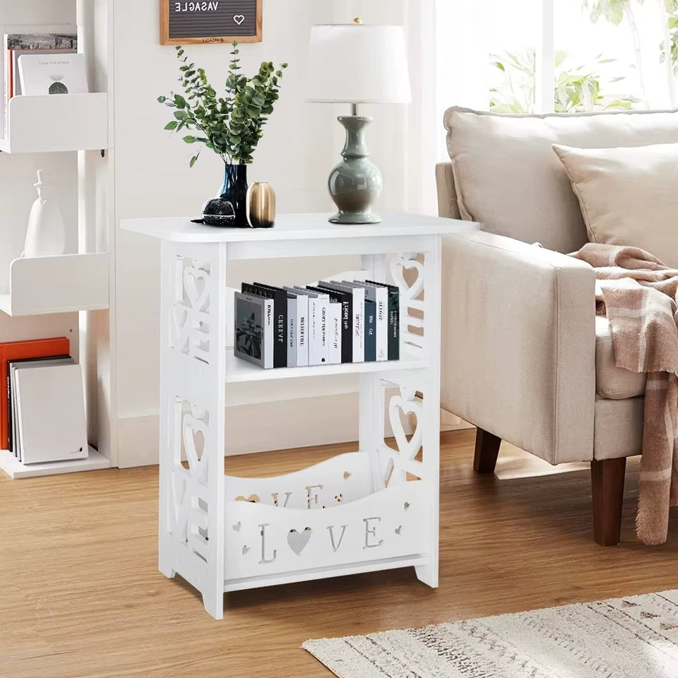 2-Tier PVC Side Table