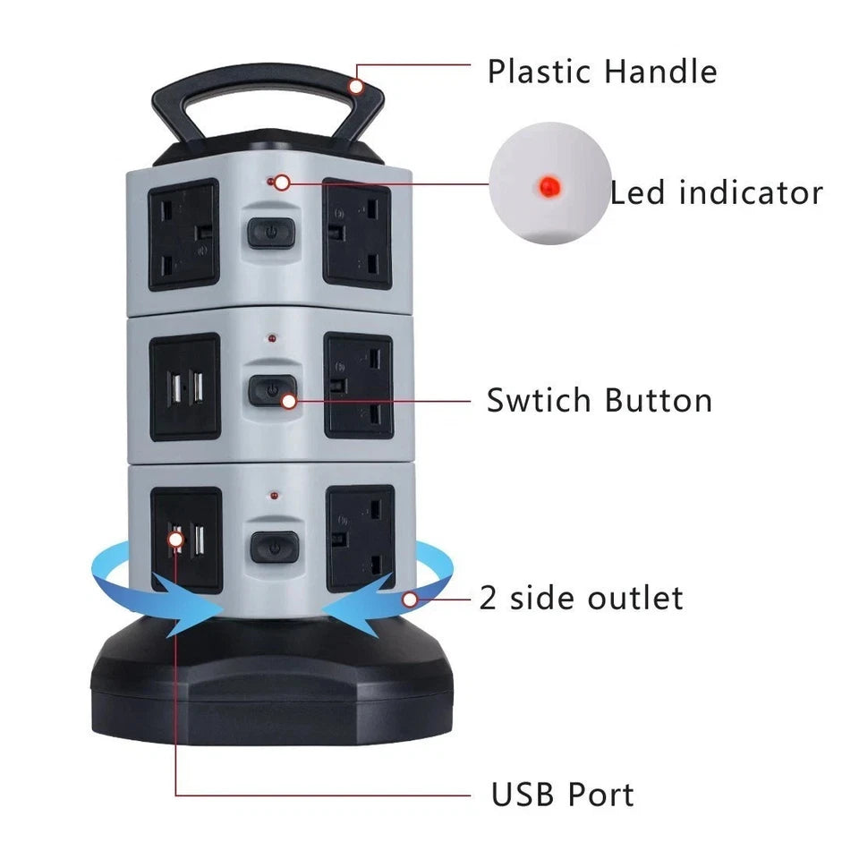 Vertical Tower Power Strip
