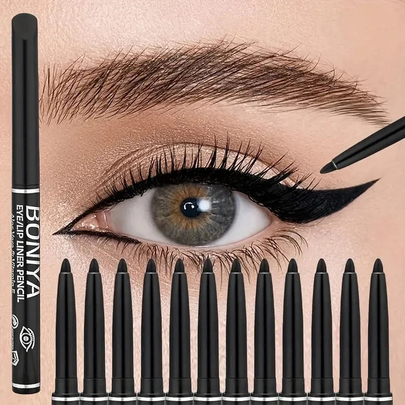 12x Black Liquid Eyeliner Pens